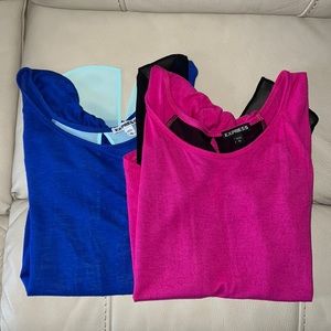 Express women split back tops.